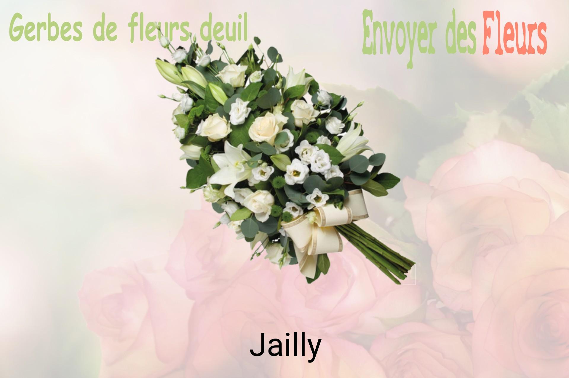 Gerbe de fleurs de deuil livrée à Jailly
